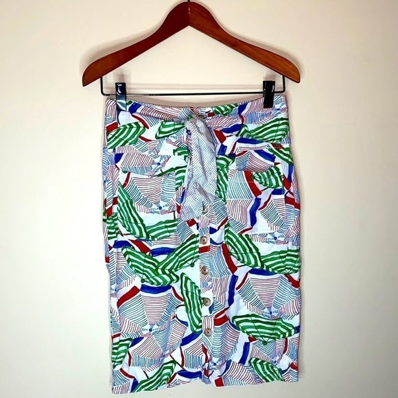 Anthropologie CONVERSATIONS Limited Edition Umbrella Print Skirt - Picture 2 of 9